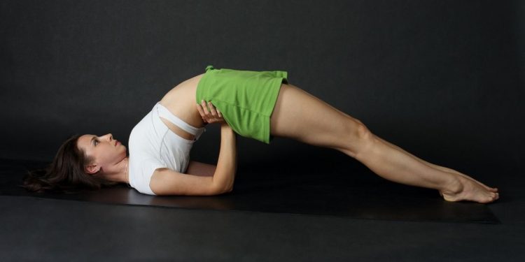 Woman practicing Asanas