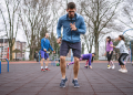a man jogging