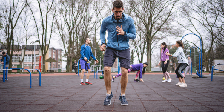 a man jogging