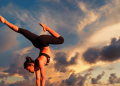 a girl exercising