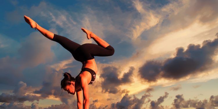 a girl exercising