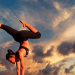 a girl exercising