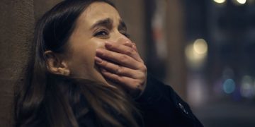 a girl having panic attack