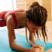 a woman exercising
