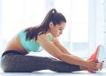 a girl stretching
