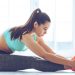 a girl stretching