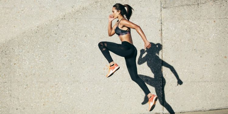 a girl running