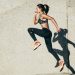 a girl running